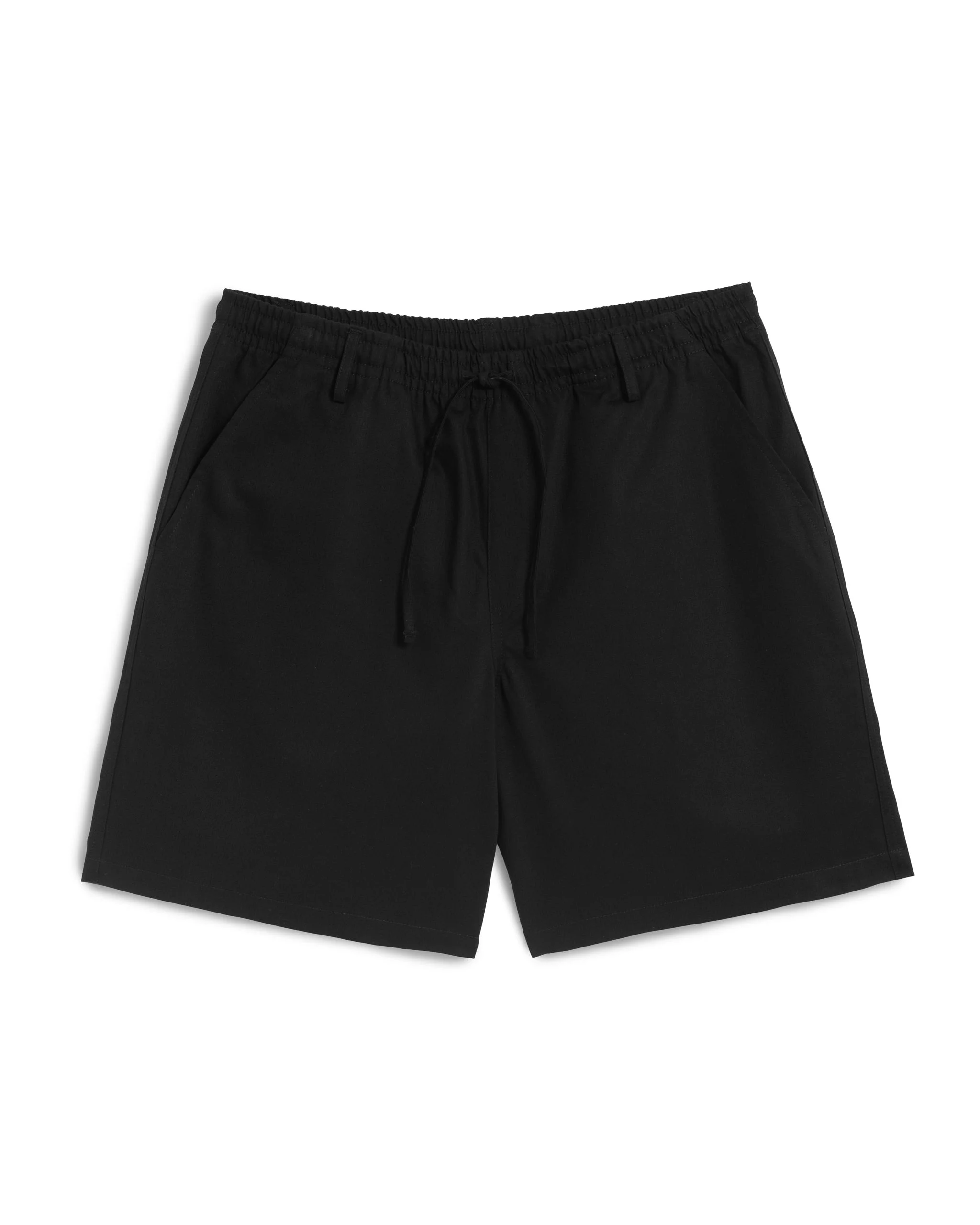 Black Herringbone Leisure Short - 1