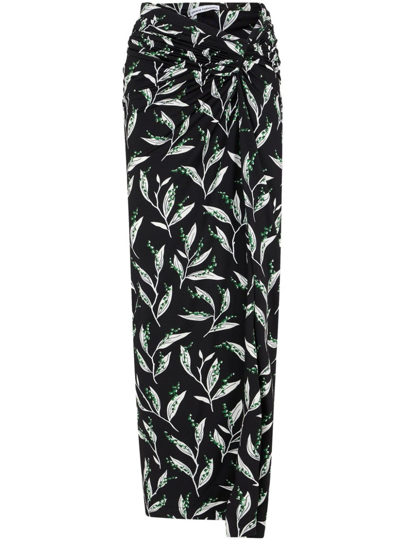 graphic-print high-waist maxi skirt 1