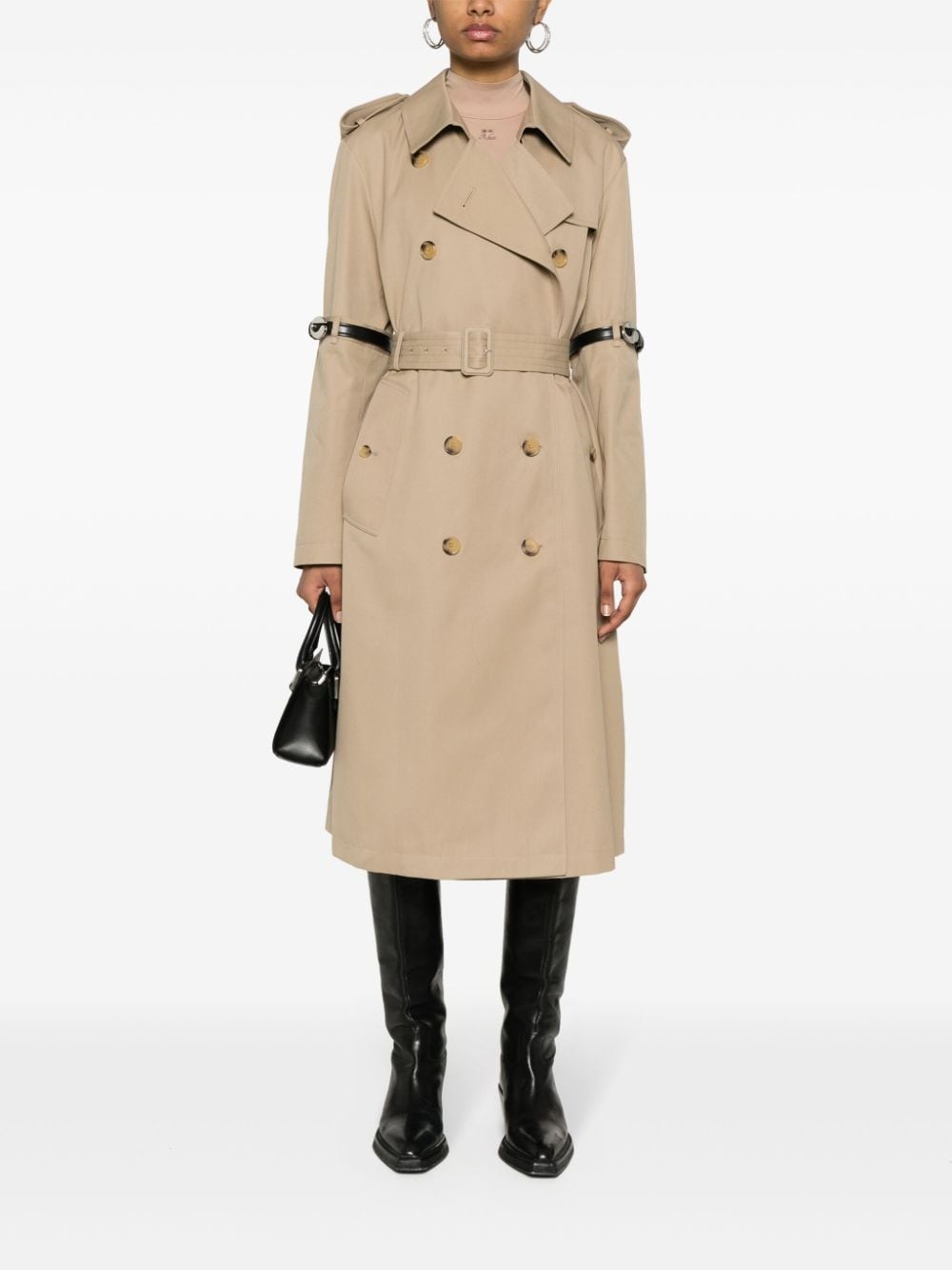 belt-detail trench coat - 2