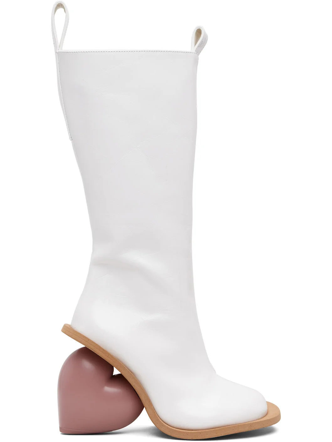 White & Pink Love Tall Boots - 1
