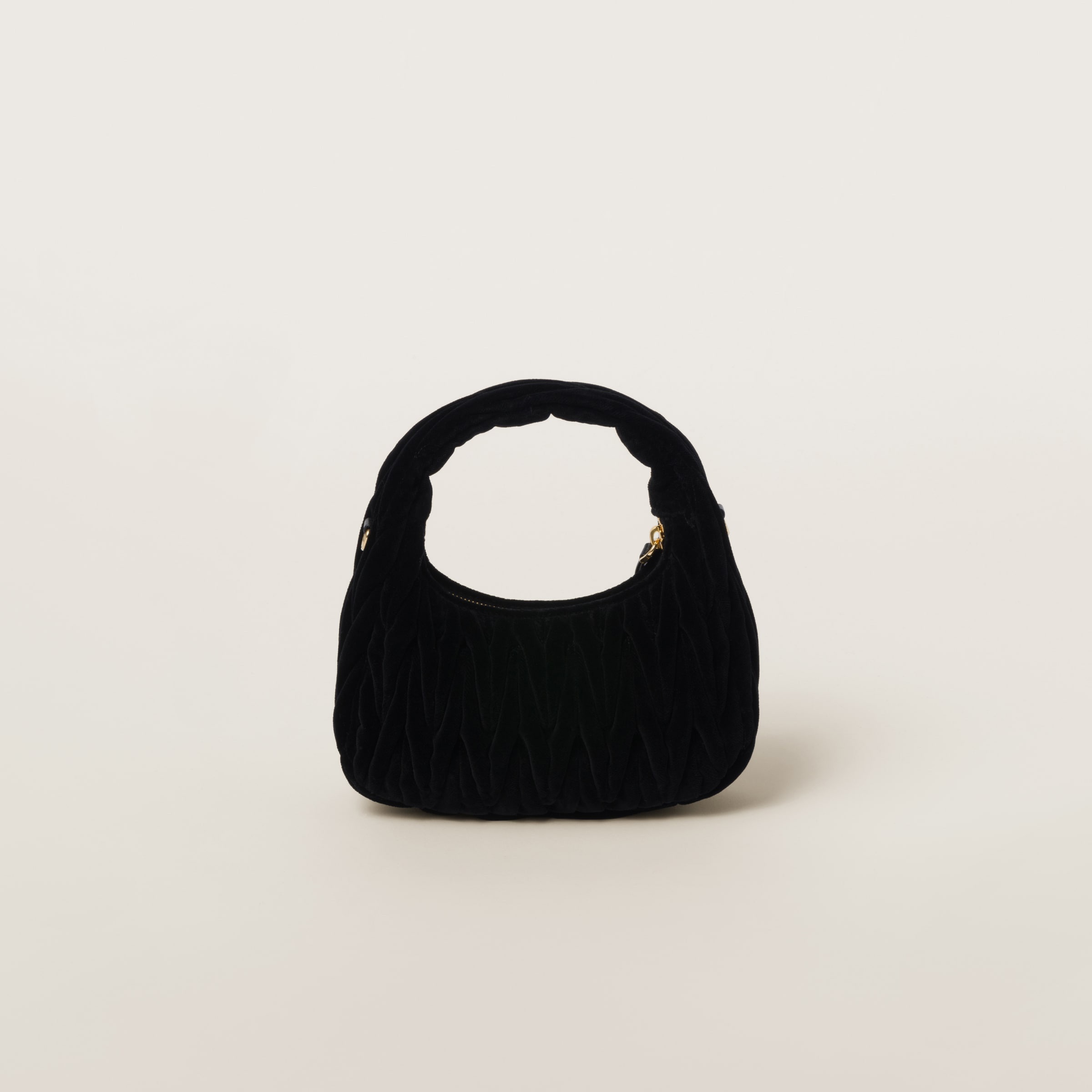 Wander matelassé velvet hobo bag - 3