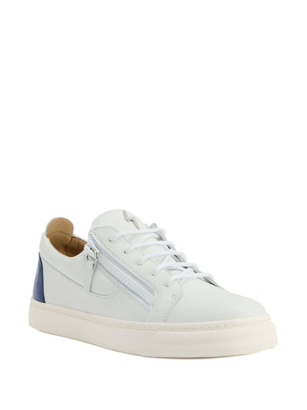 Frankie zip-detail leather trainers - 2