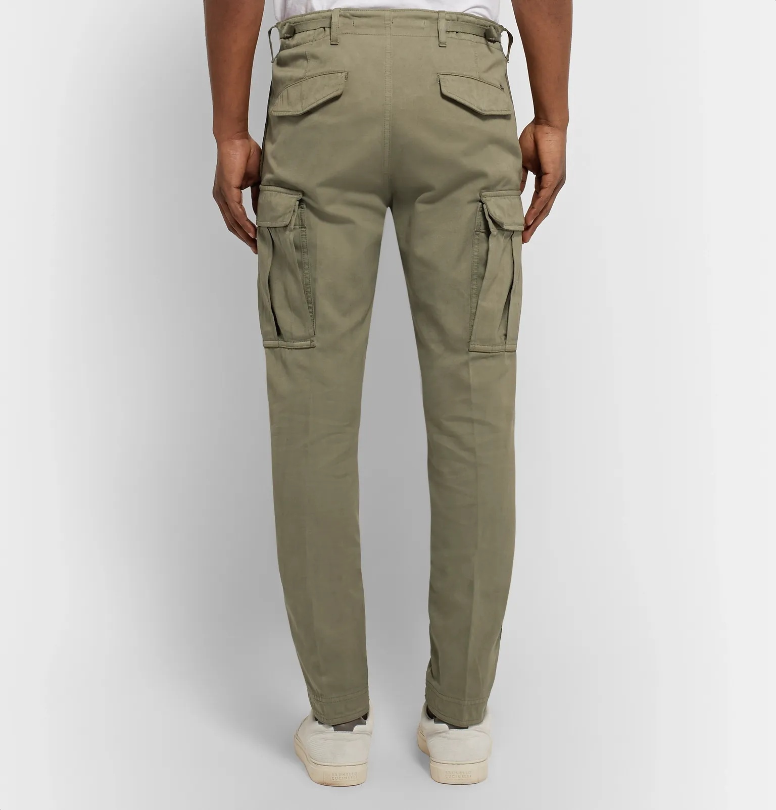 Slim-Fit Cotton-Twill Cargo Trousers - 5