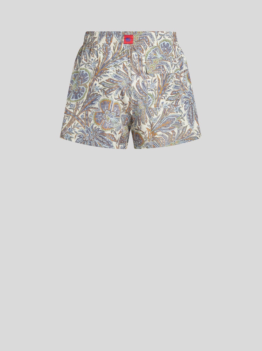PAISLEY FOLIAGE DESIGN SWIM SHORTS - 5