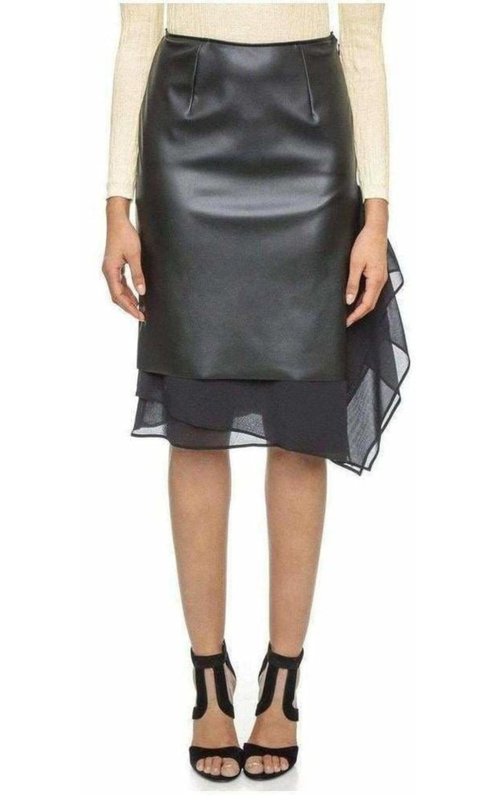 Cedric Charlier - Black Layered Skirt - 3