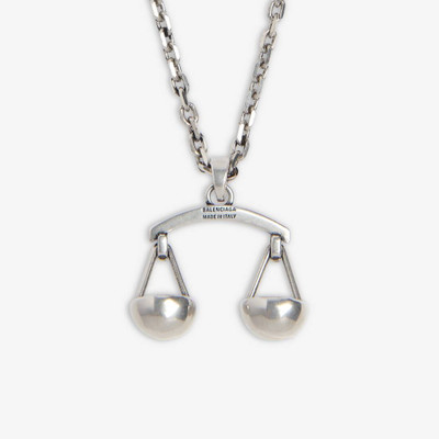 BALENCIAGA Women's Zodiac Sign Libra Necklace in Silver outlook