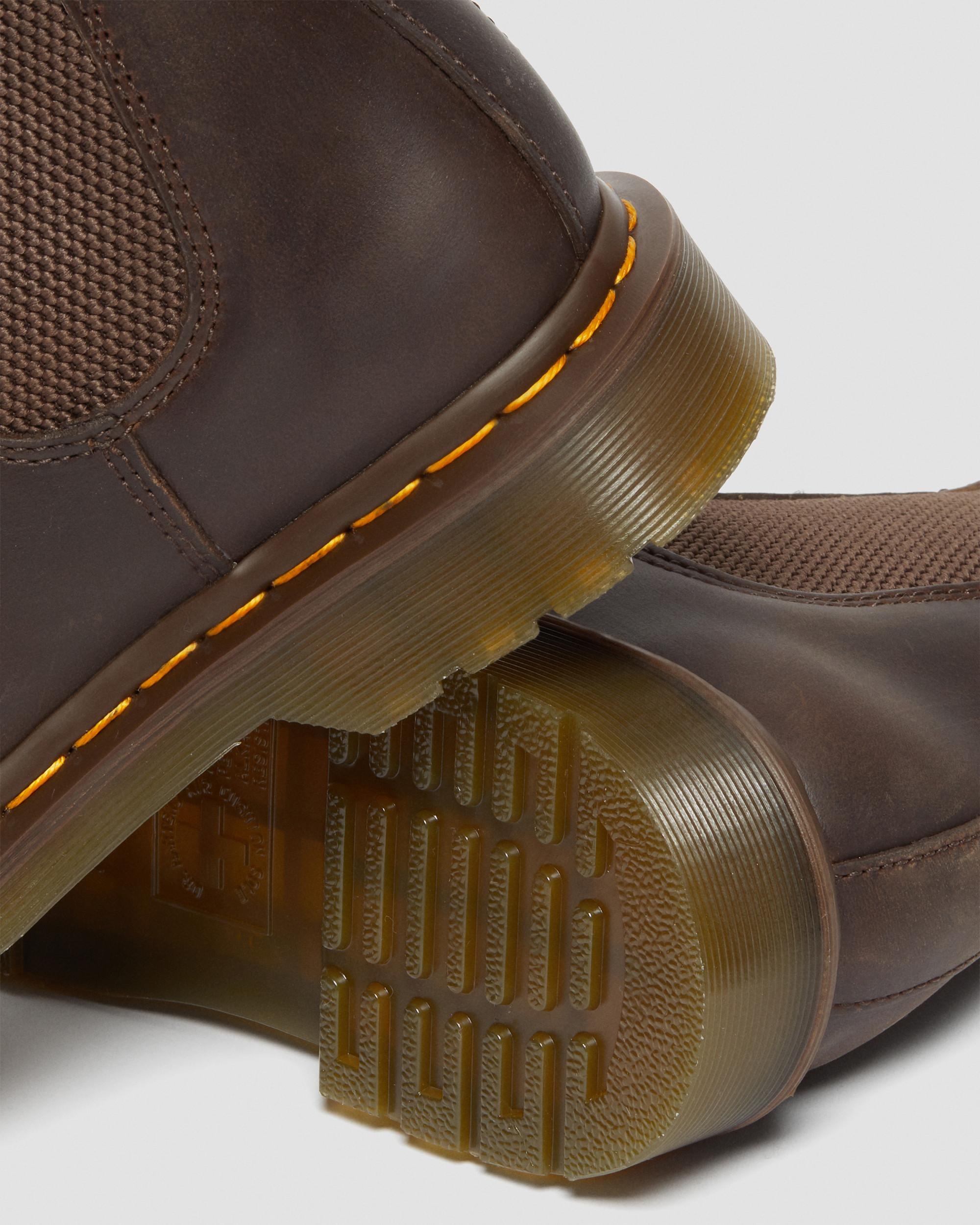 2976 Yellow Stitch Crazy Horse Leather Chelsea Boots - 9