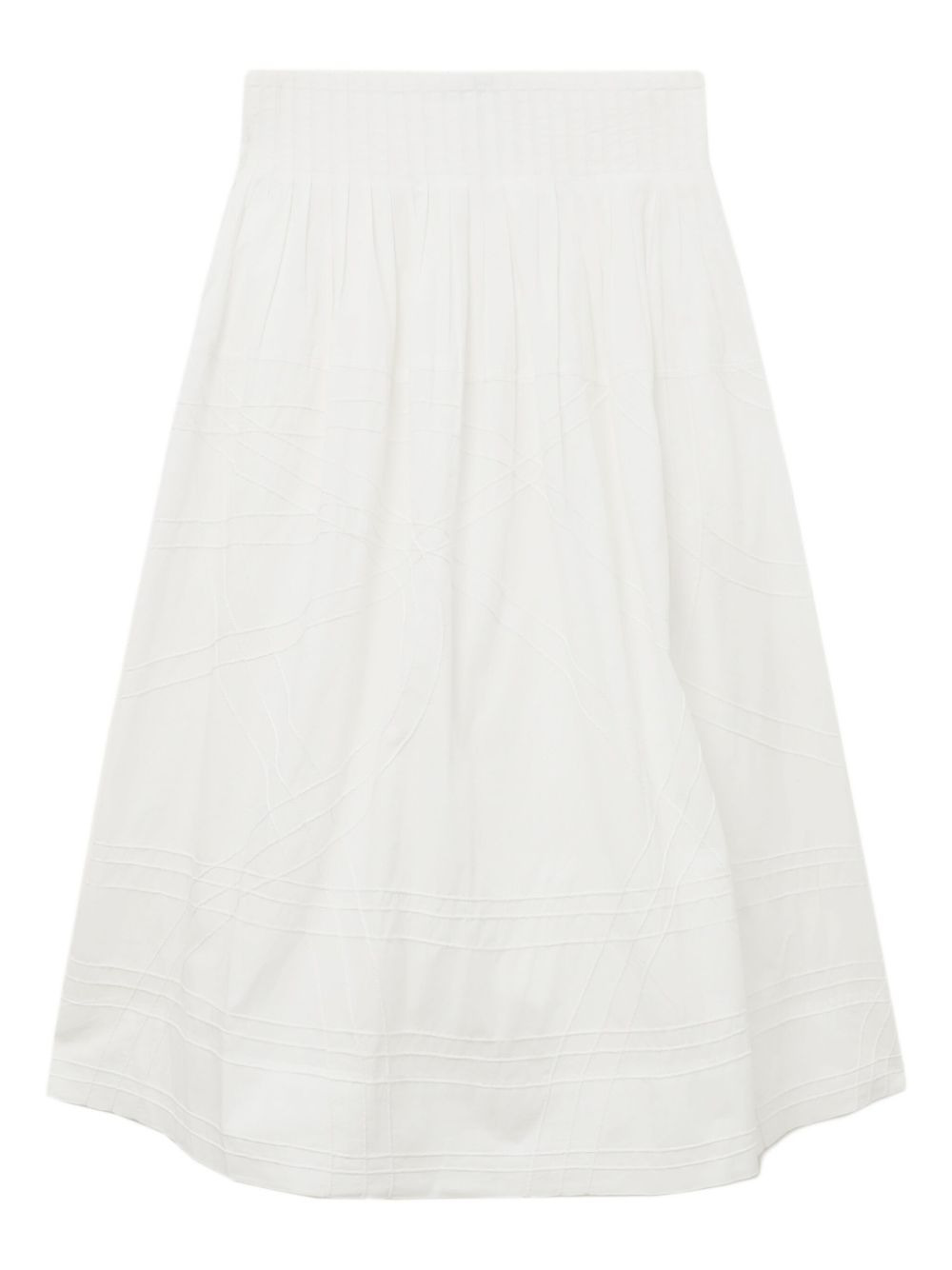 pleated embroidered skirt - 1