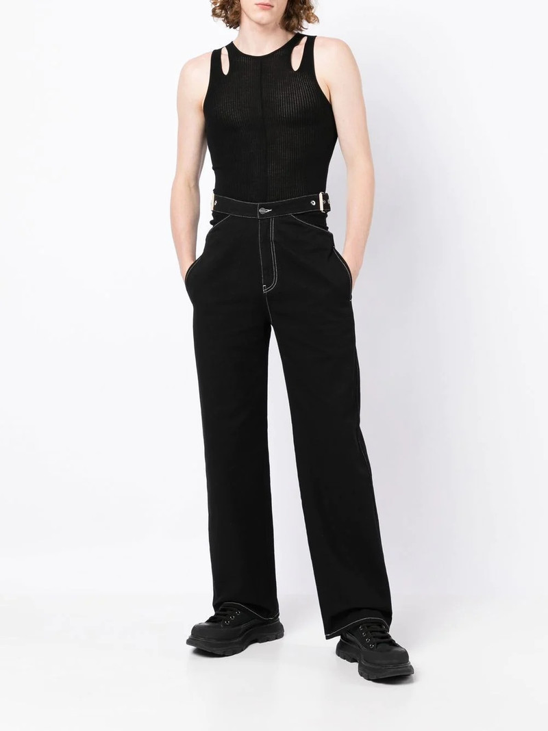Merino Pointelle ribbed tank top 3