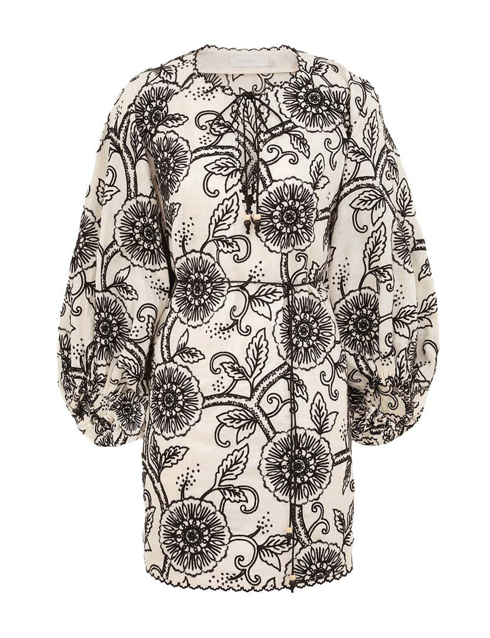 Tallow Embroidered Mini Dress - 1