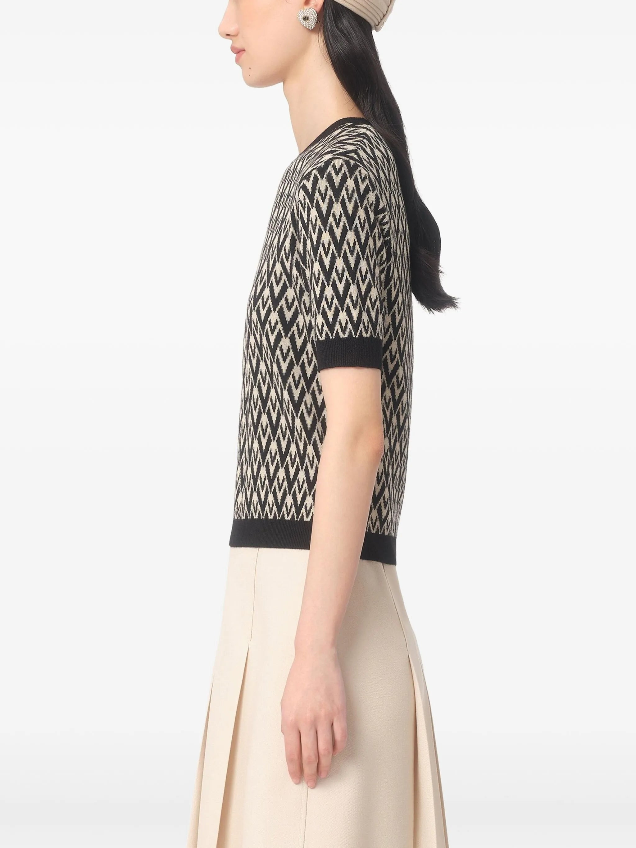 Toute La V jacquard sweater - 5