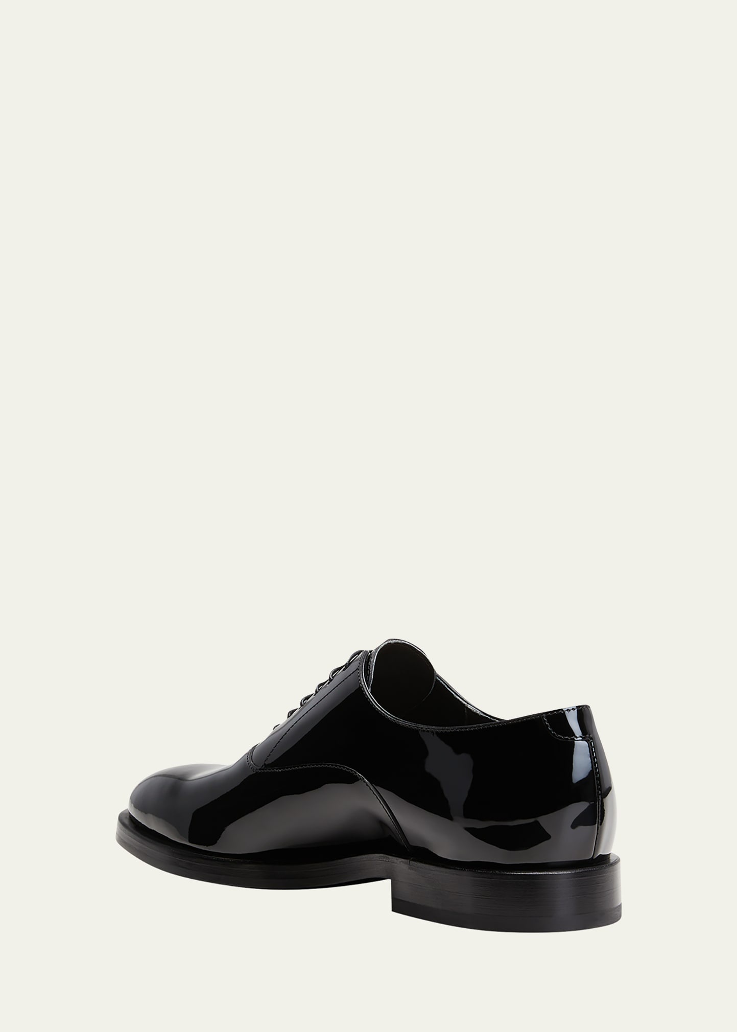 Men's Patent Leather Tuxedo Oxford Shoes - 2