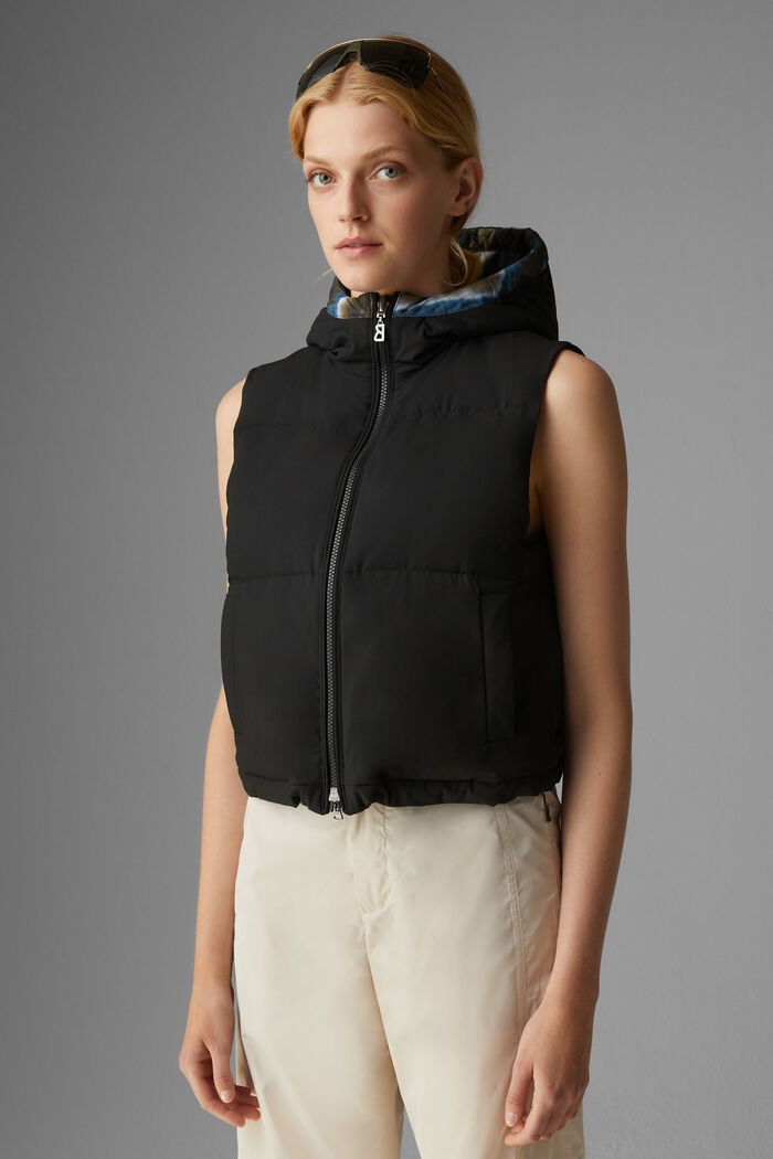 Sinja Reversible down waistcoat in Brown/Blue - 5