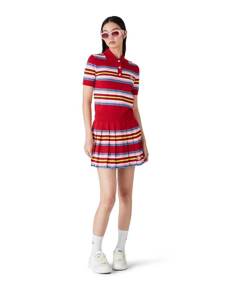CASABLANCA Stripe Polo Shirt | Casablanca Paris outlook