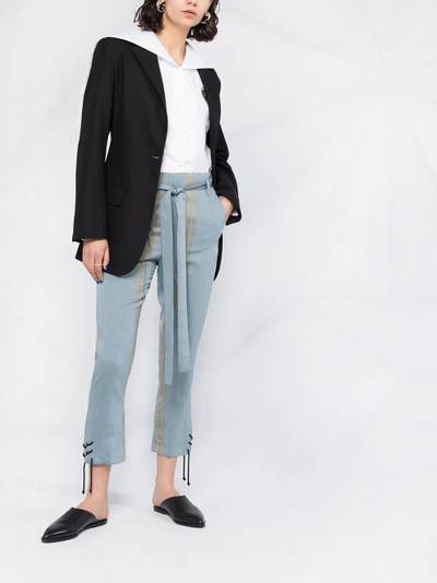 Ann Demeulemeester striped cropped trousers outlook