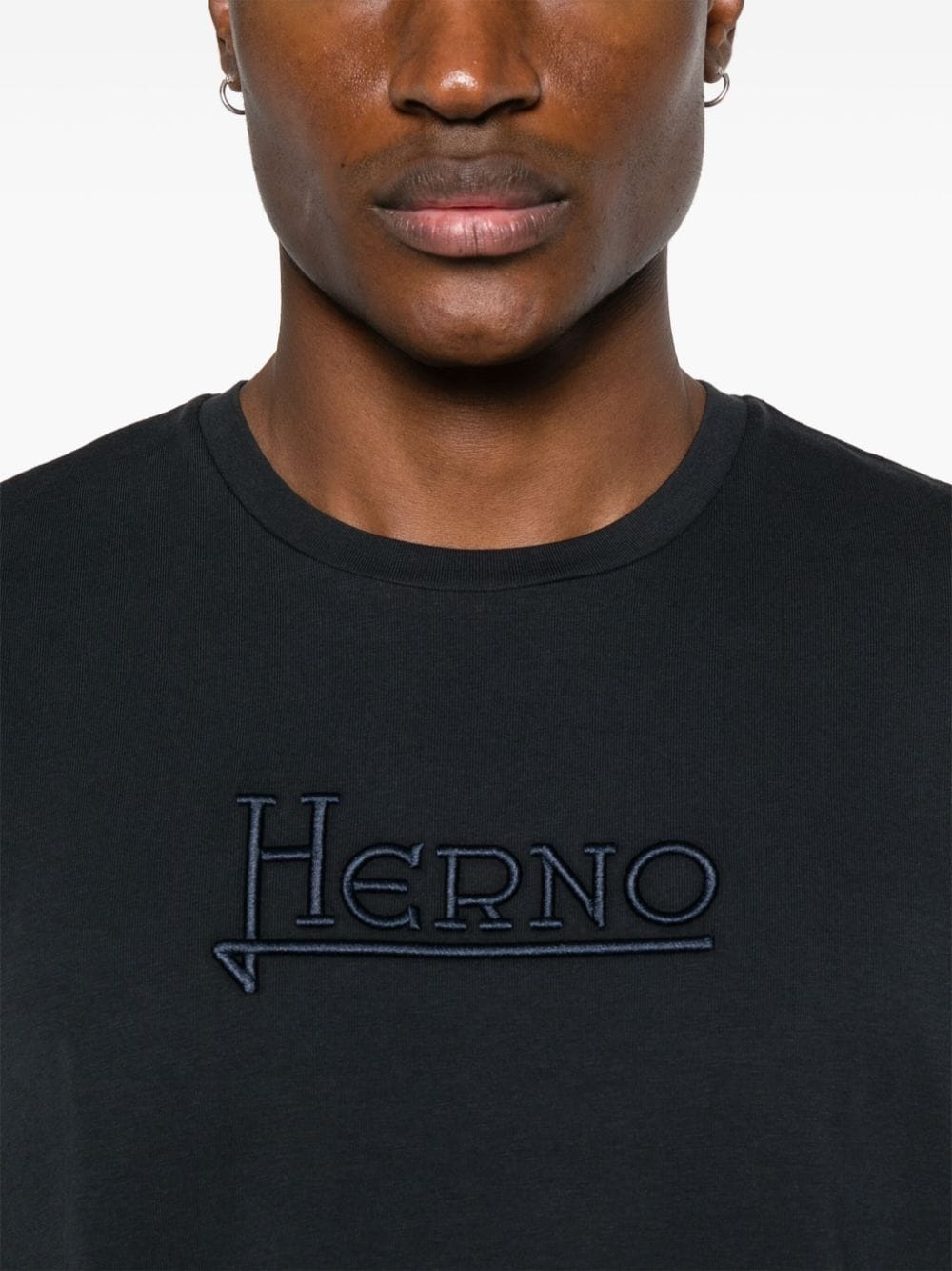 logo-embroidered cotton T-shirt - 5