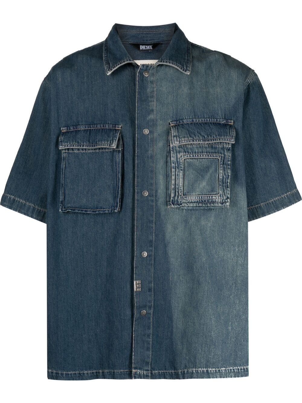 sun-faded denim shirt - 1