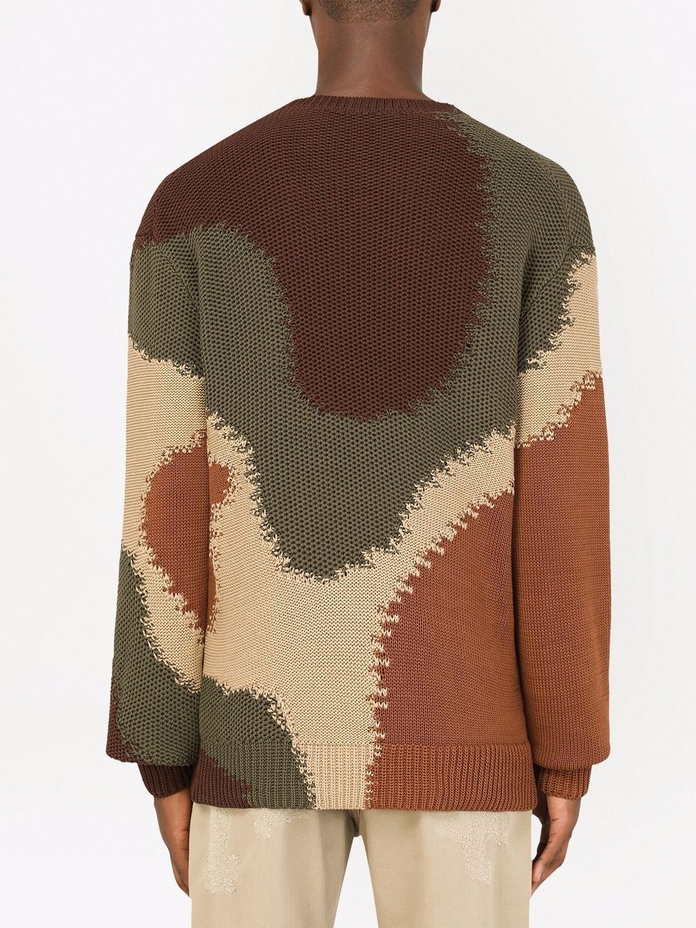 camouflage-knit cotton jumper - 4