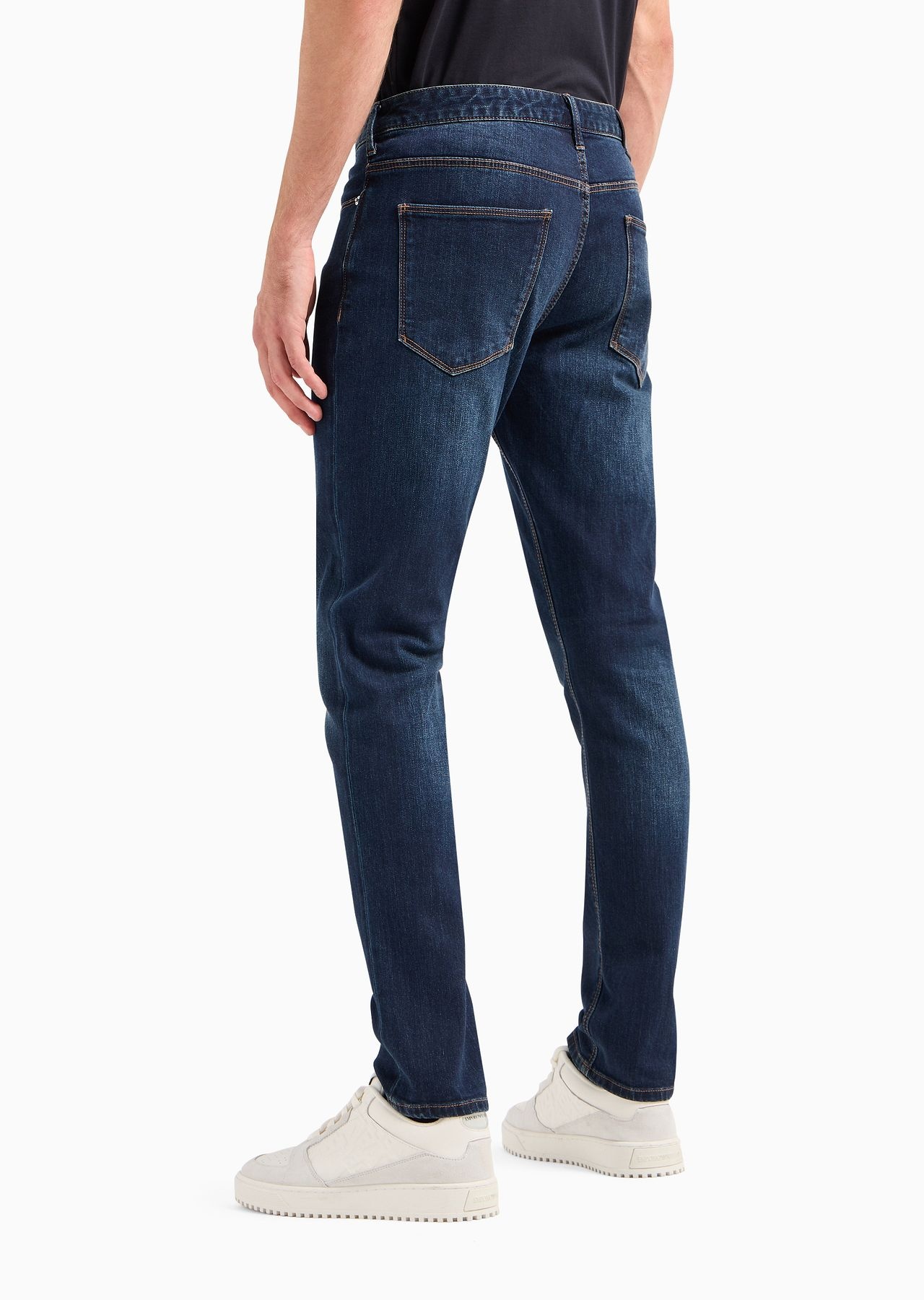 J06 slim-fit vintage-effect comfort-denim jeans - 3