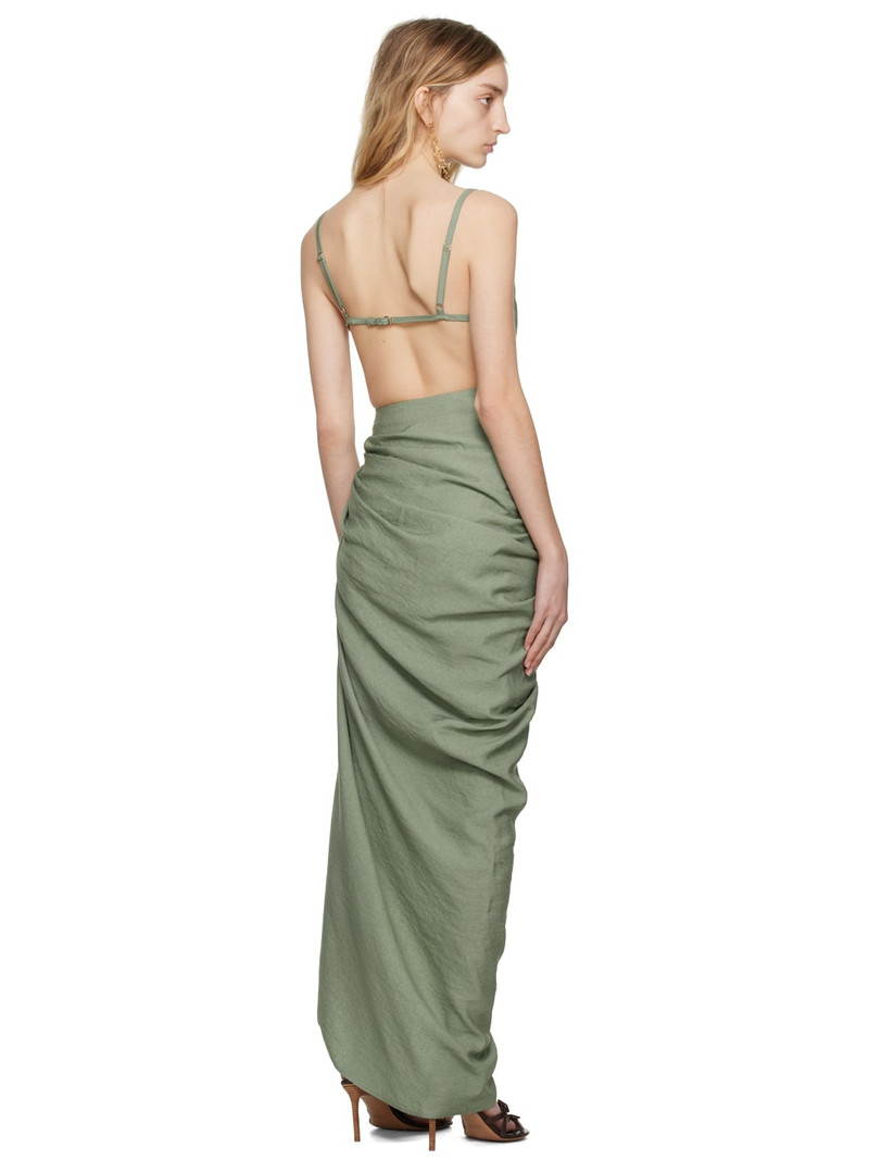 Green Le Raphia 'La Robe Saudade' Maxi Dress 3