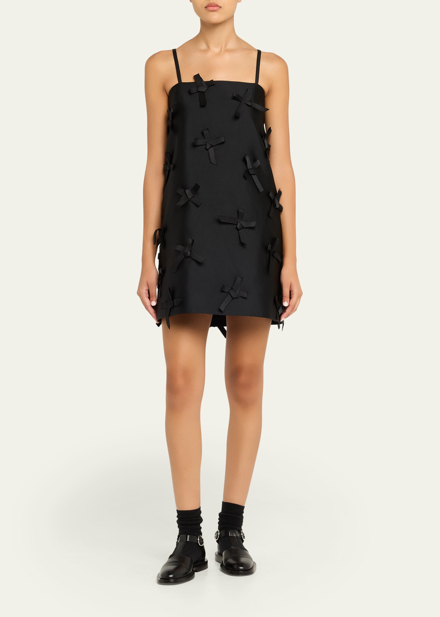 Bows Sleeveless Mini Shift Dress - 2