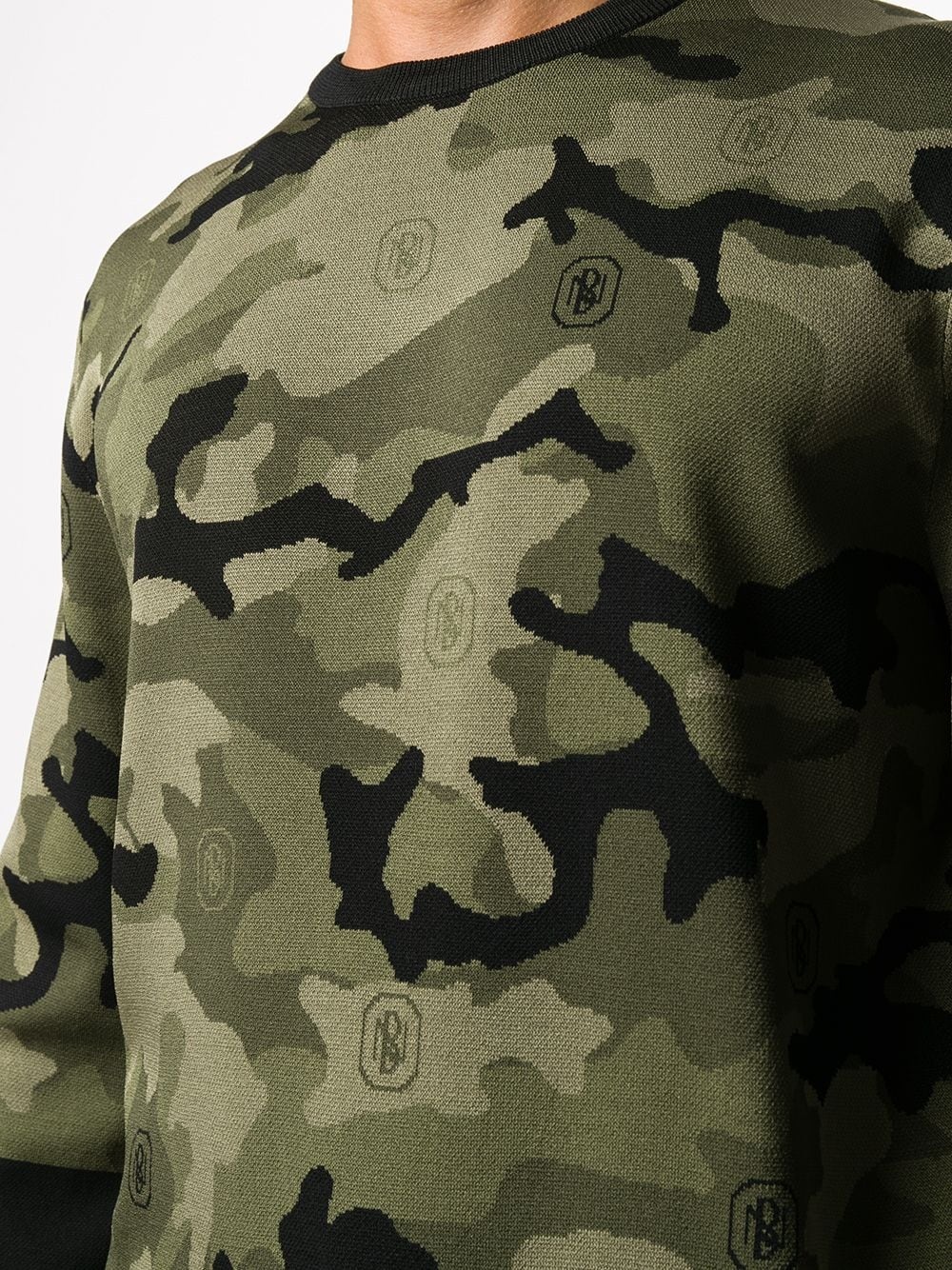 camouflage-pattern logo jumper - 5