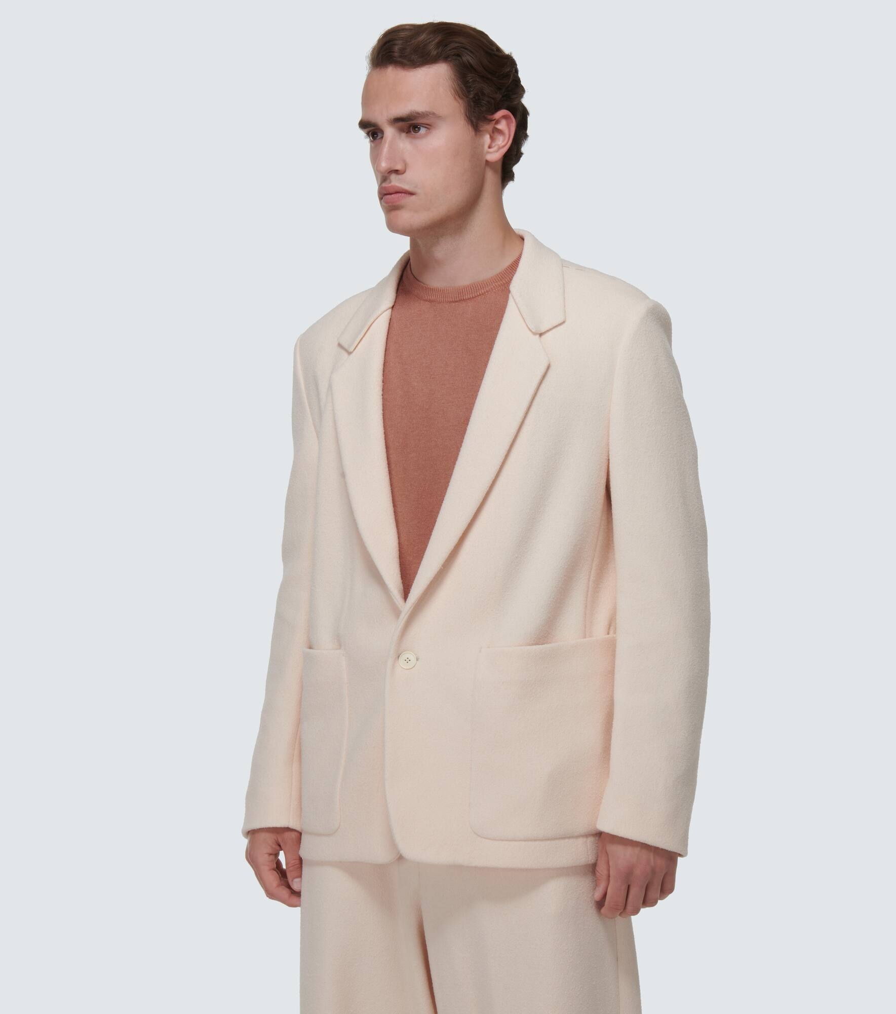 Cotton bouclé blazer - 3