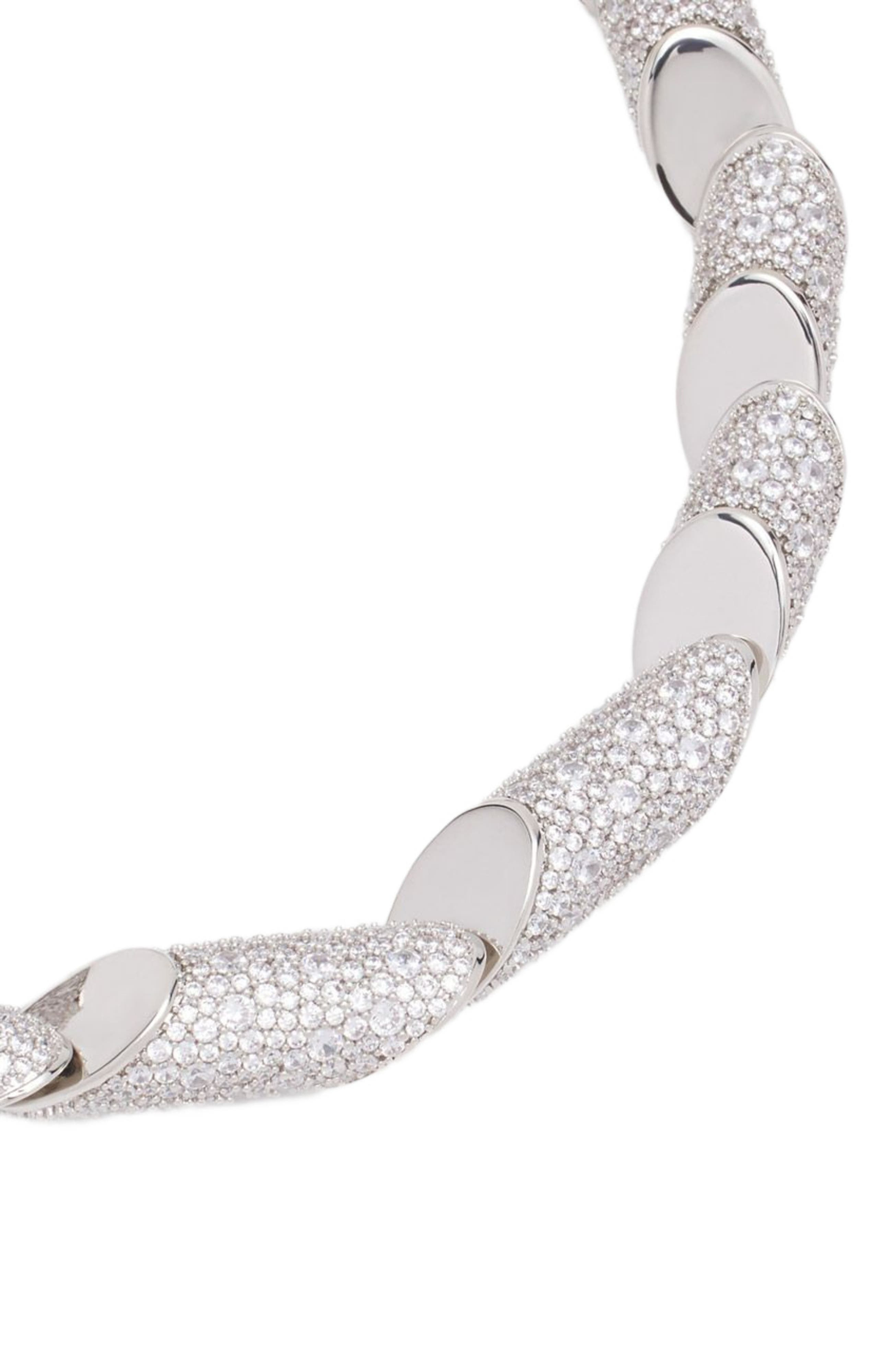 Lanvin Haute Séquence Rhinestone Necklace in Silver/crystal at Nordstrom - 2