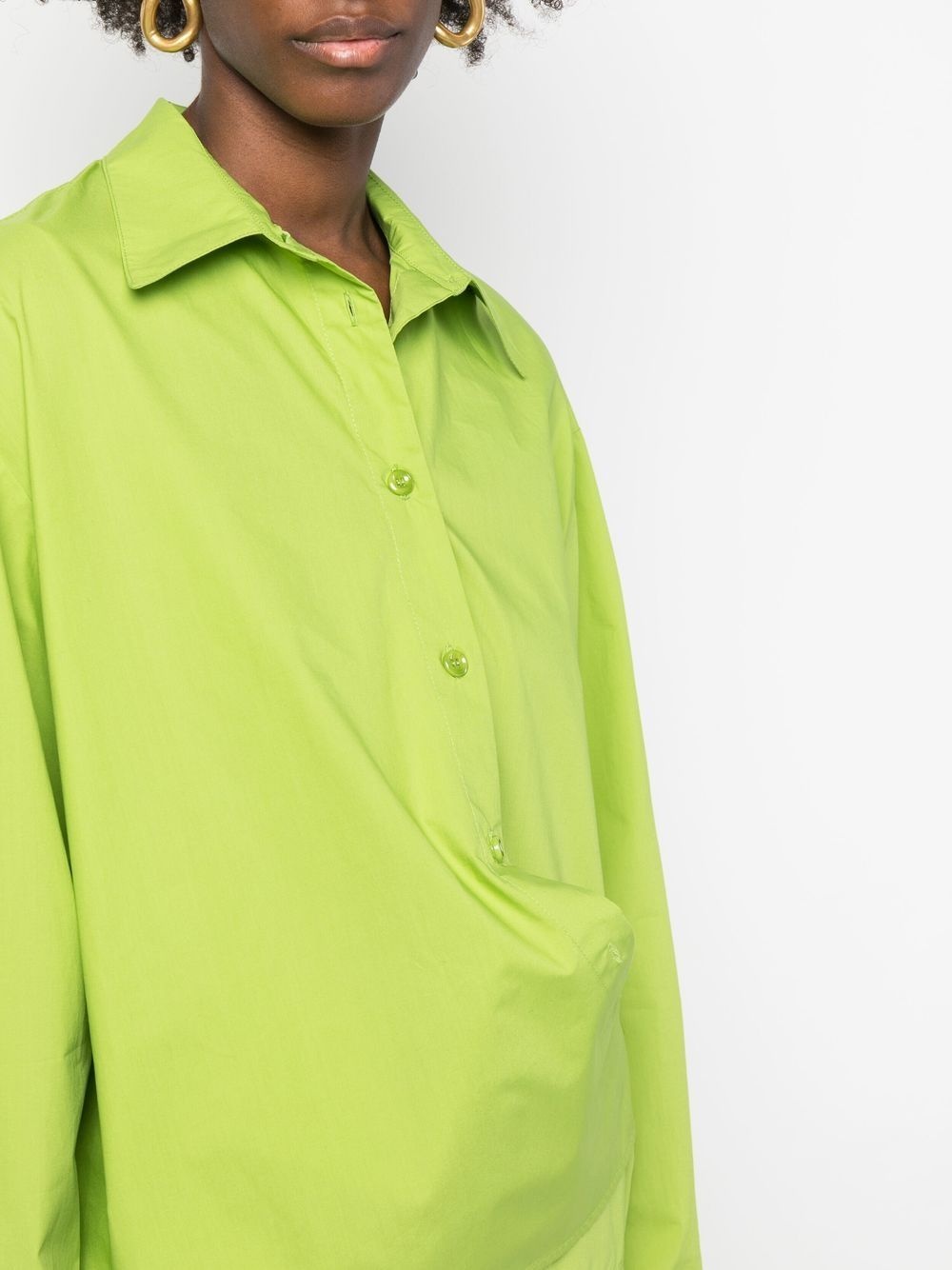 wrap-around asymmetric shirt - 5
