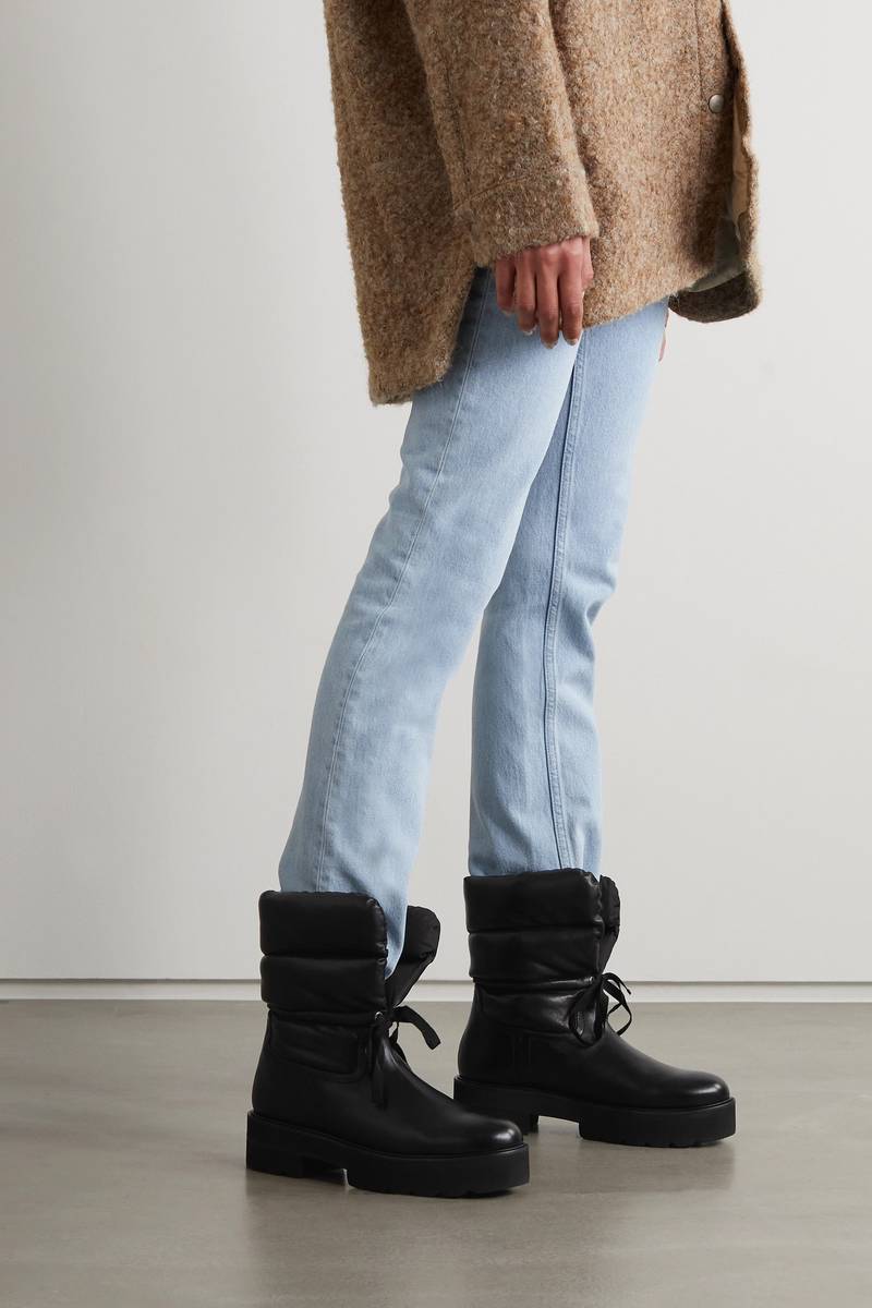 Stuart Weitzman Tyler Ultralift 패딩 가죽 발목 부츠 outlook