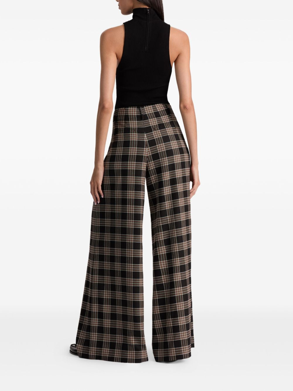 Eloise pleated check trousers - 4