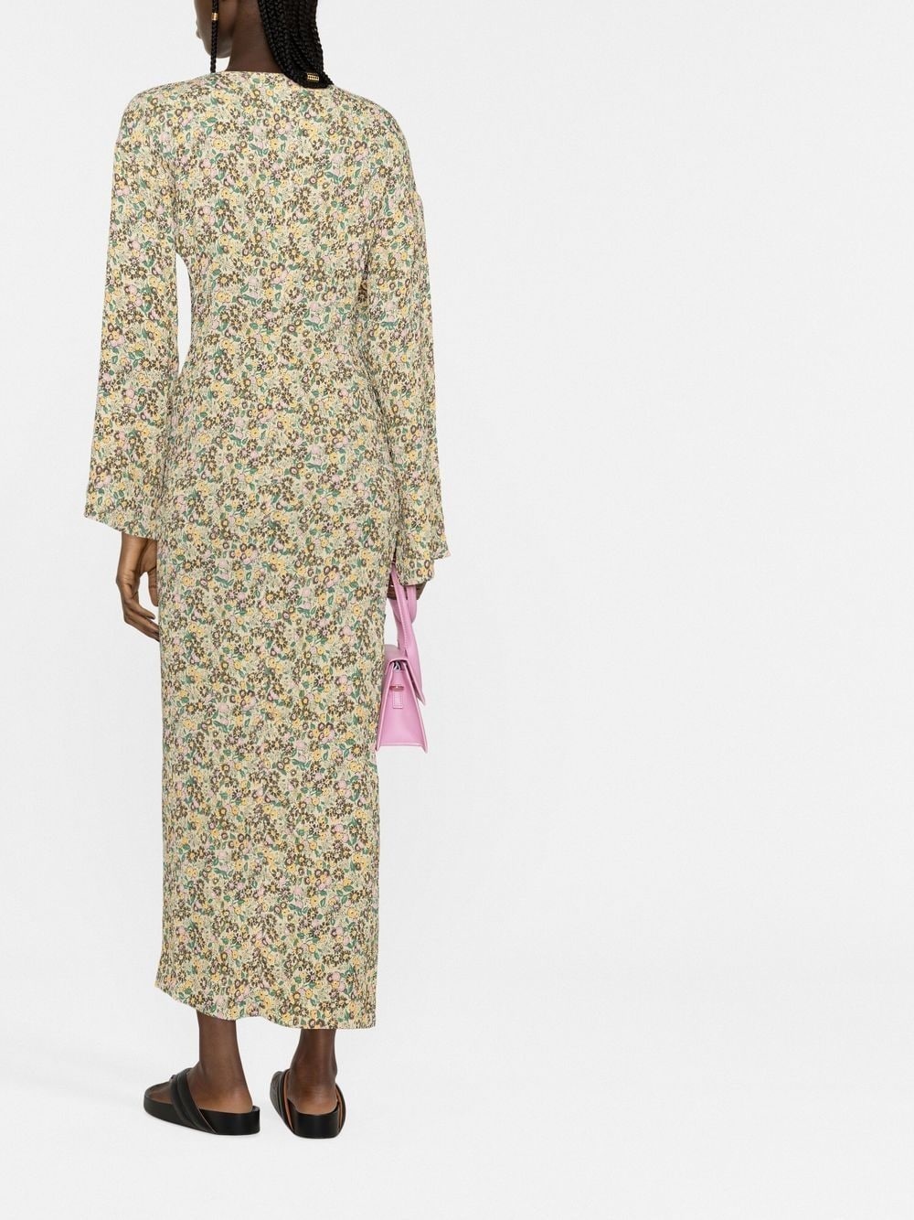 floral-print button-down maxi dress - 3