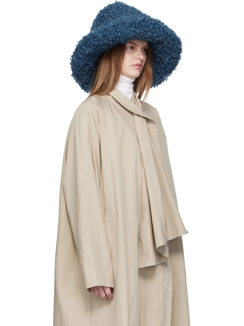 RUSLAN BAGINSKIY Blue Faux-Fur Hat outlook