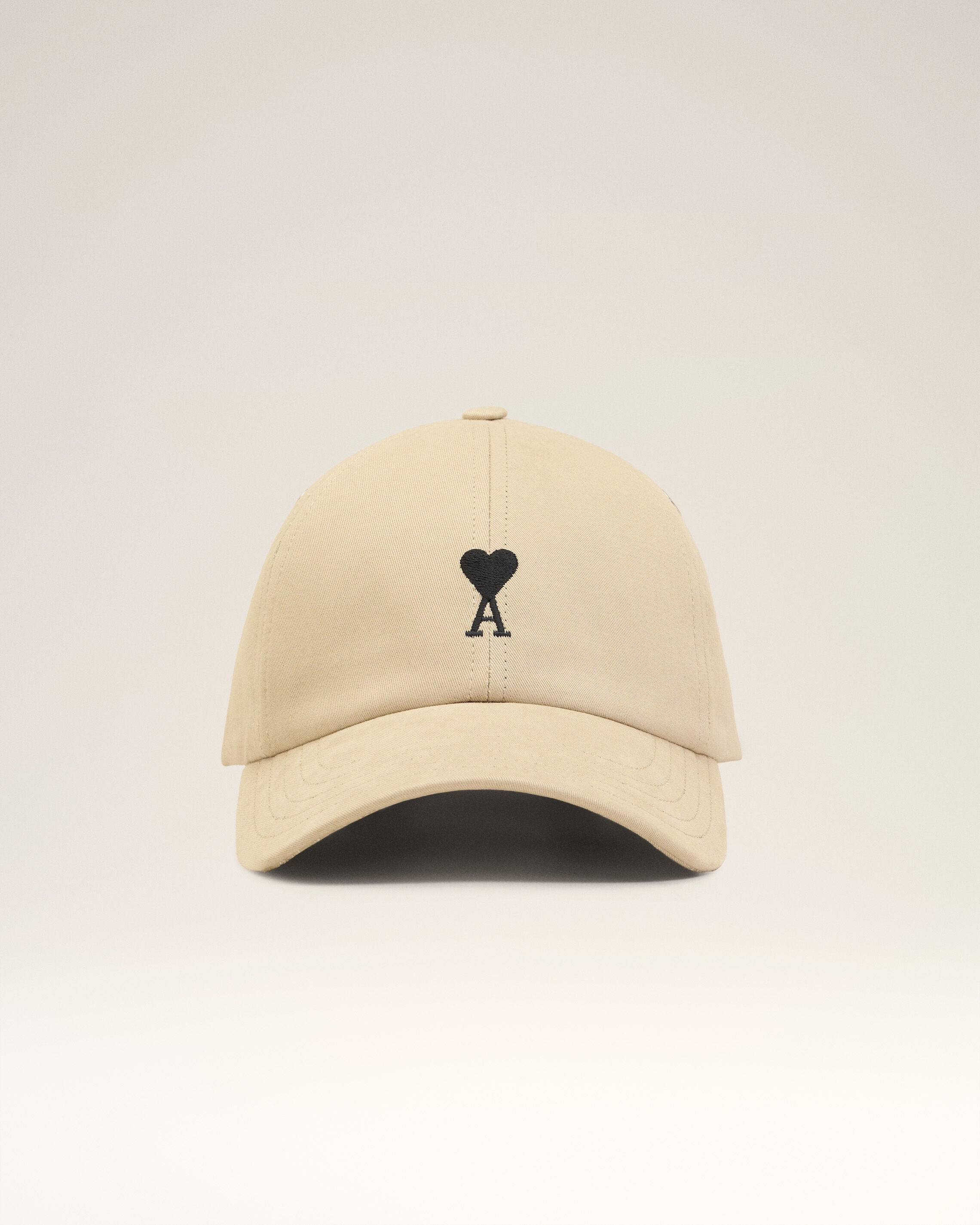 BEIGE COTTON AMI DE COEUR EMBROIDERY CAP - 4