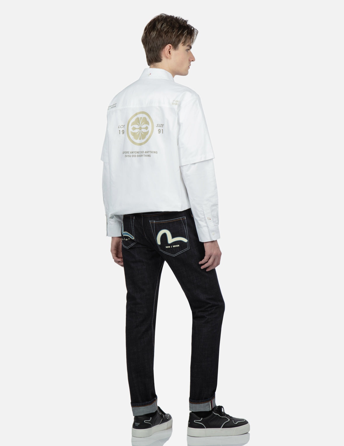 Two-Tone Seagull Carrot-Fit Denim Jeans #2017 - 3