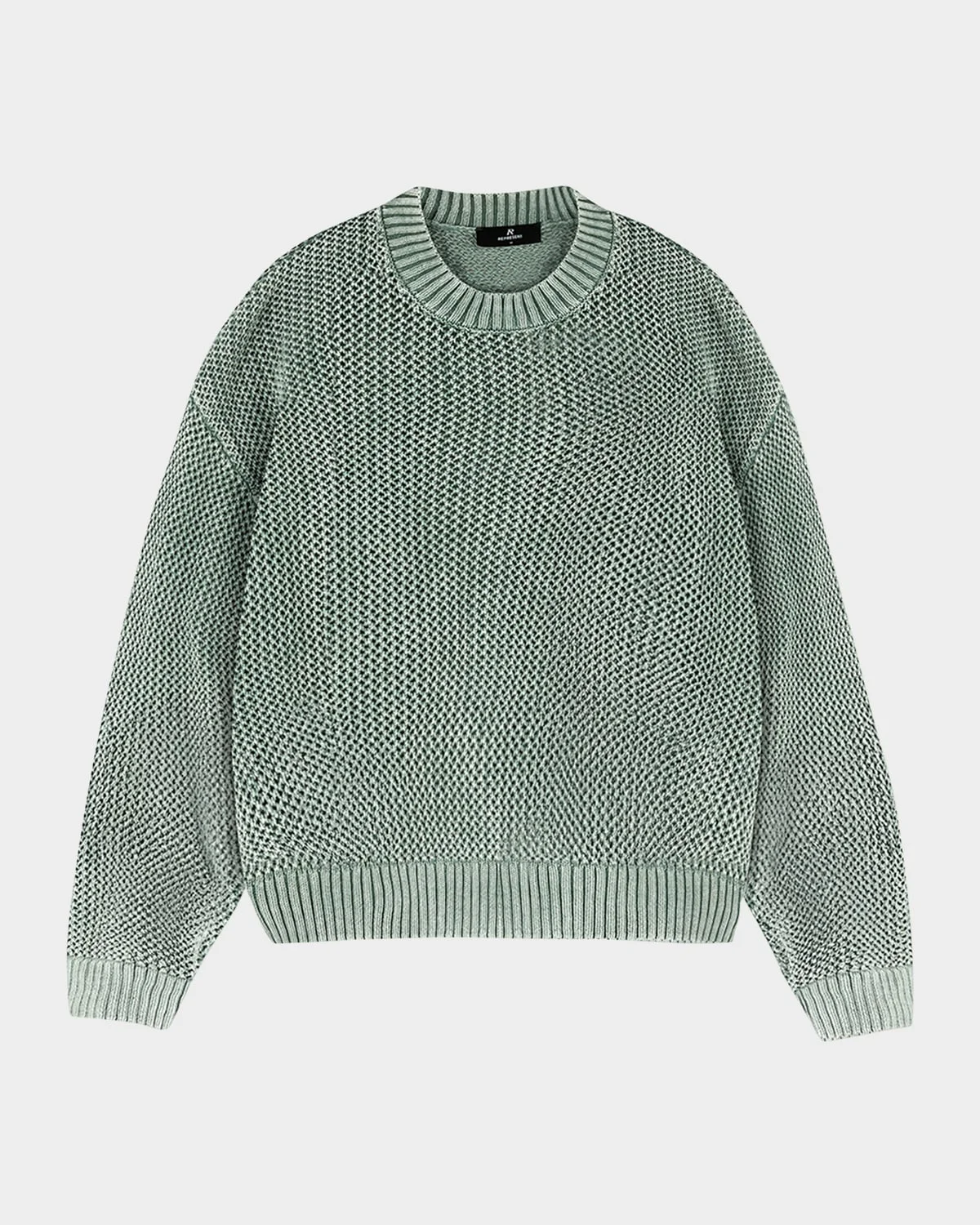 Men's Open Gauge Knit Sweater - 1