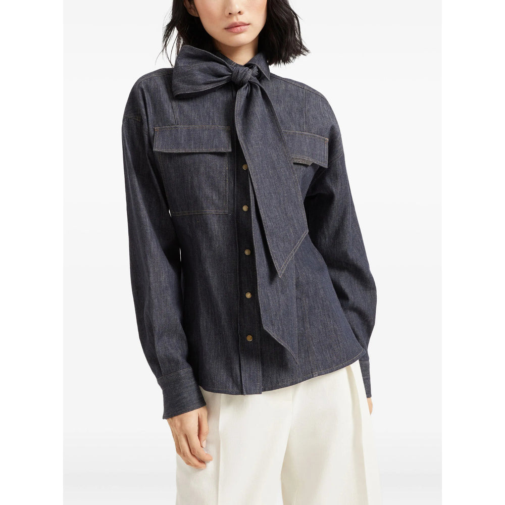 Brunello Cucinelli Blue Tops - Shirts Women - 4