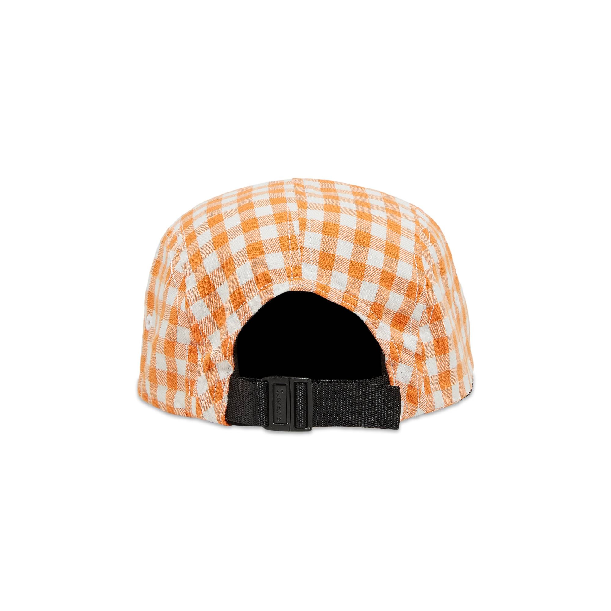 Supreme Gingham Camp Cap 'Orange' - 4