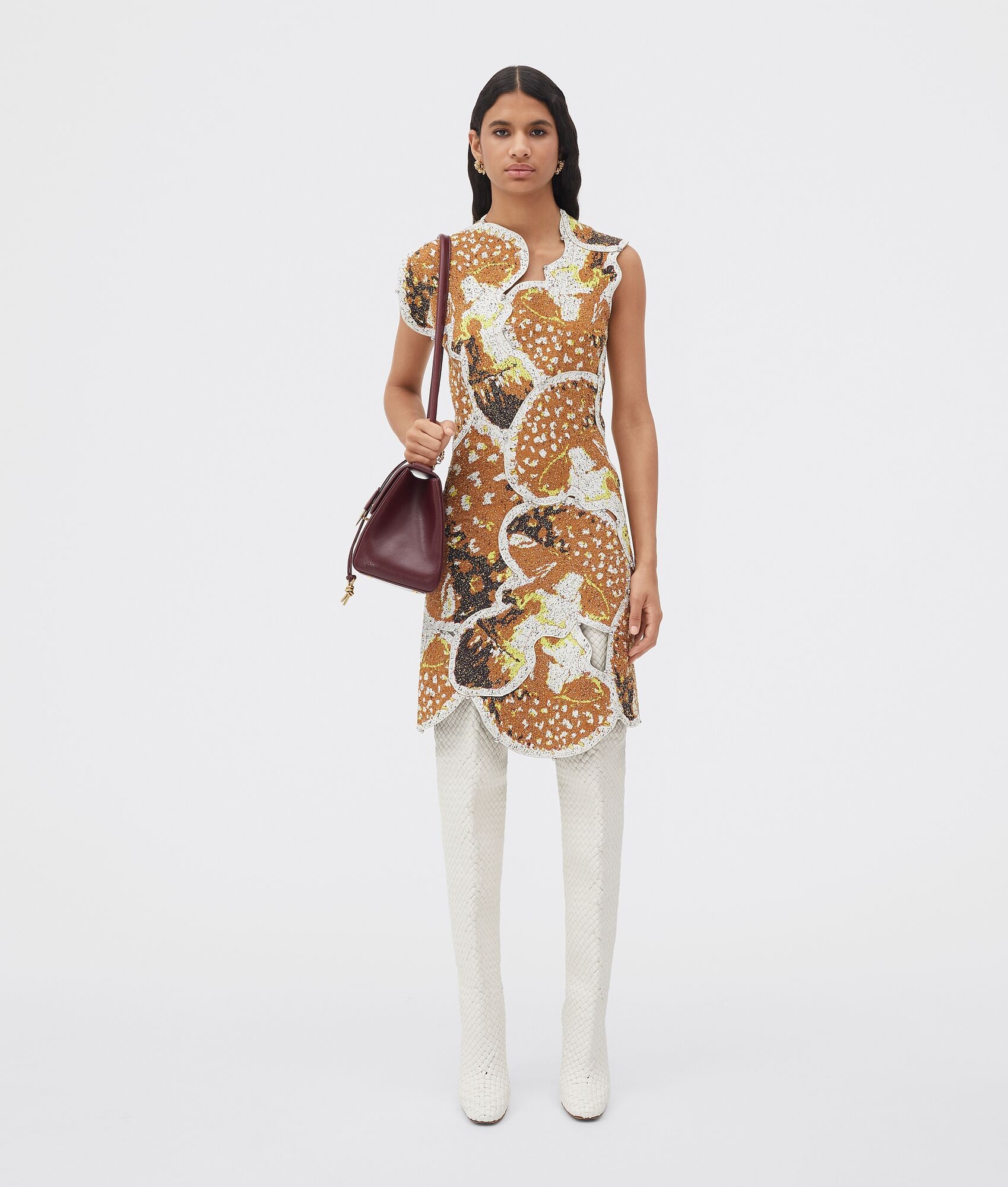 mushroom patchwork dress - 5