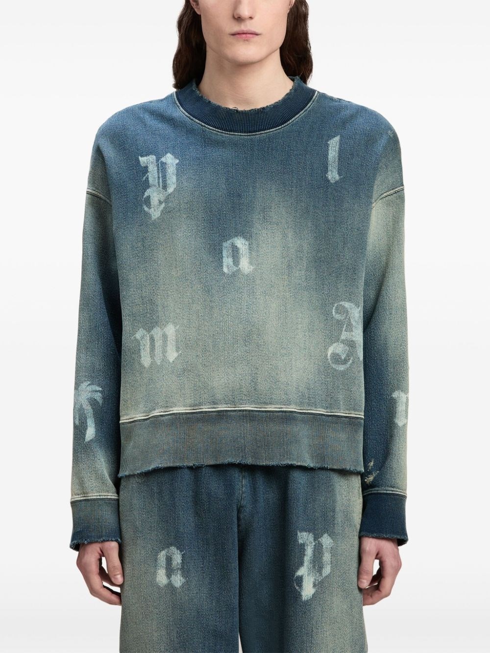 `Logo Washed` Crew-Neck Sweatshirt - 6