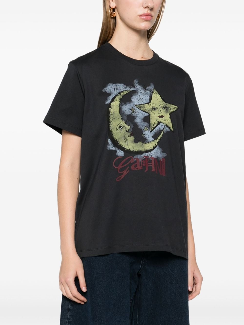 Moonlight-print T-shirt - 3