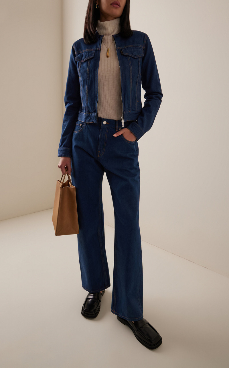 HAIKURE Bonnie Rigid Low-Rise Boyfriend Jeans blue outlook