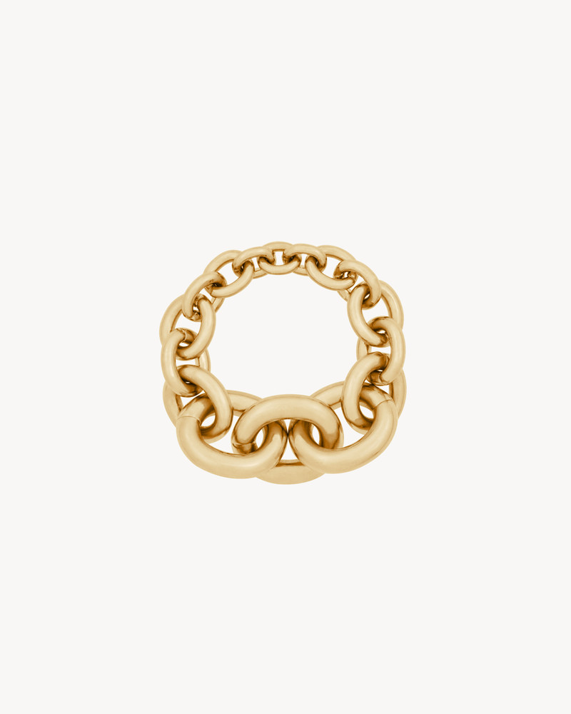 SAINT LAURENT GRADUATED CHAIN RING IN 18K YELLOW GOLD outlook
