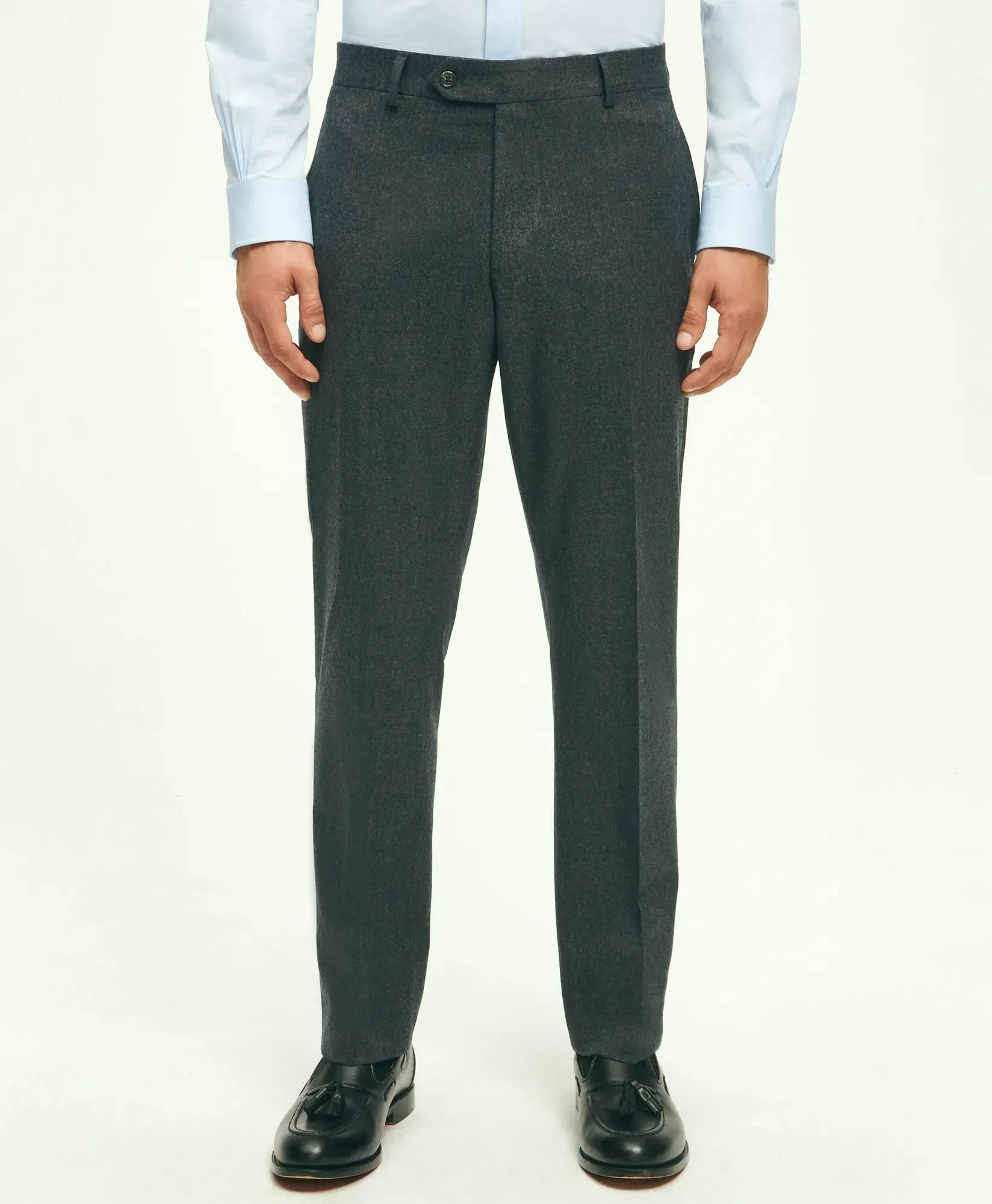 Classic Fit Wool Flannel Dress Pants - 1