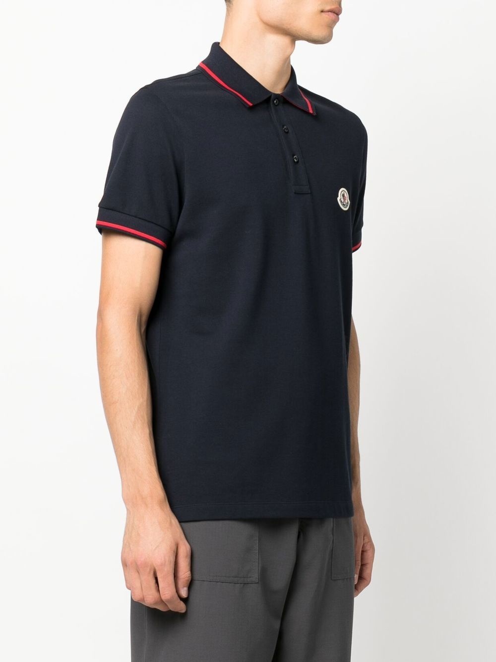 logo-collar short-sleeve polo shirt - 3