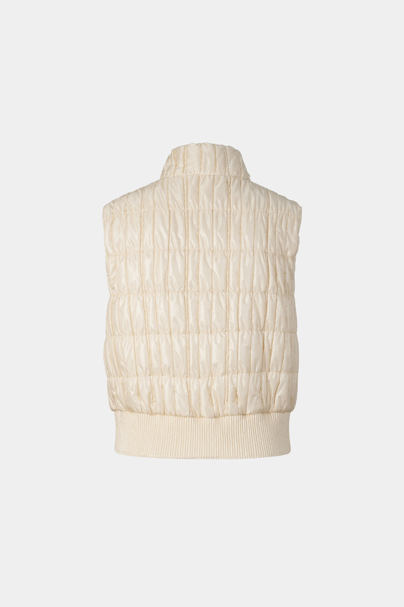 Sally quilted vest in Cream 9