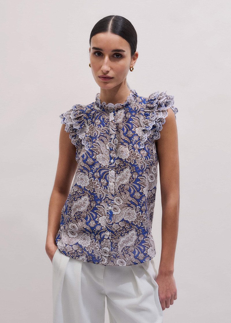 Ruffle Straight Blouse 5