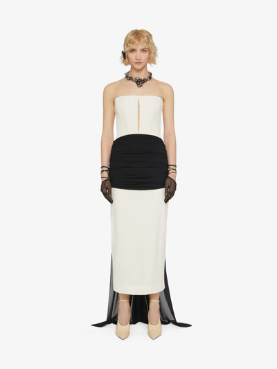 Givenchy EVENING BUSTIER DRAPED DRESS IN CREPE WITH SATIN AND SILK TRAIN outlook