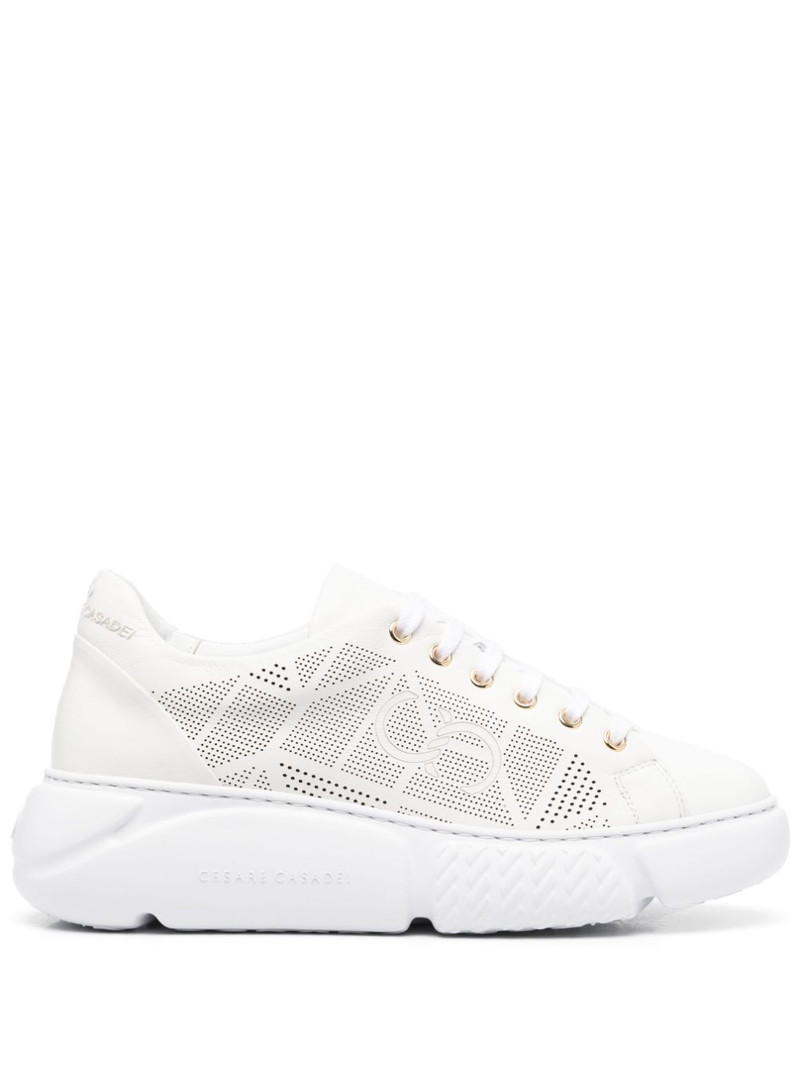 low-top lace-up sneakers 1