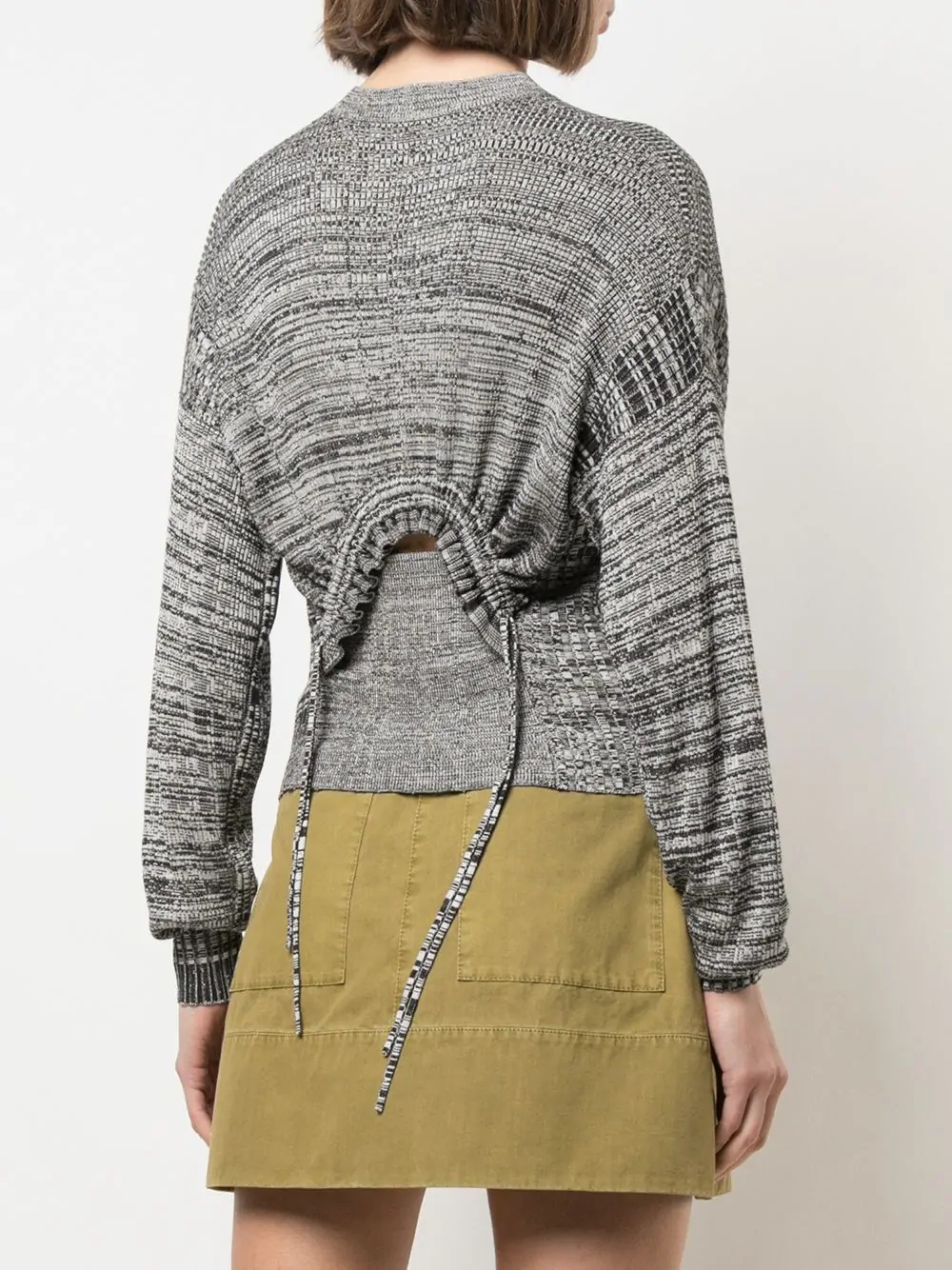 marl cut-out jumper - 4